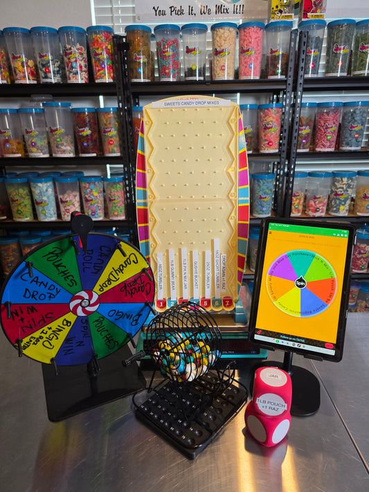 Games - Candy Roll, Candy Drop, Spin&Win Bingo, Mega Wheel,
